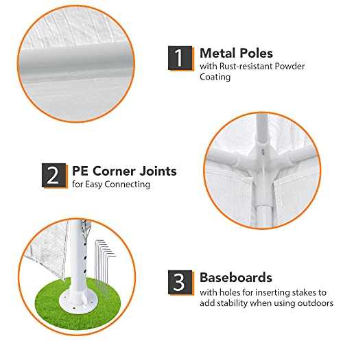 Yescom 10X10' White Outdoor Wedding Party Patio Enclosed Canopy Tent W/Removable Side Wall Canopy For Fetes Event #TOP3