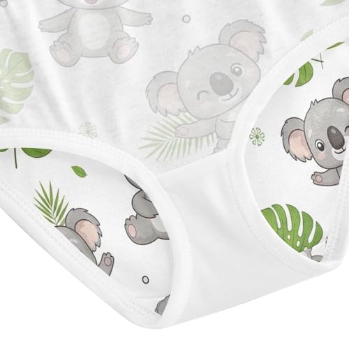 Cute Cartoon Koalas Girls Briefs, Toddler Girl Panties, Girls Underwear Cotton, 2–8 Years4