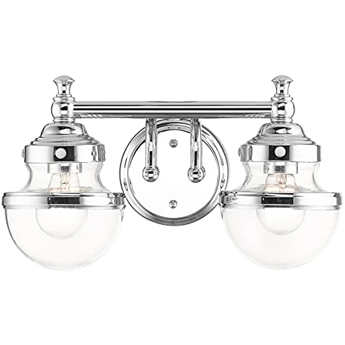 Image of Livex Lighting 2 Light Polished Chrome Bath Vanity 17412-05