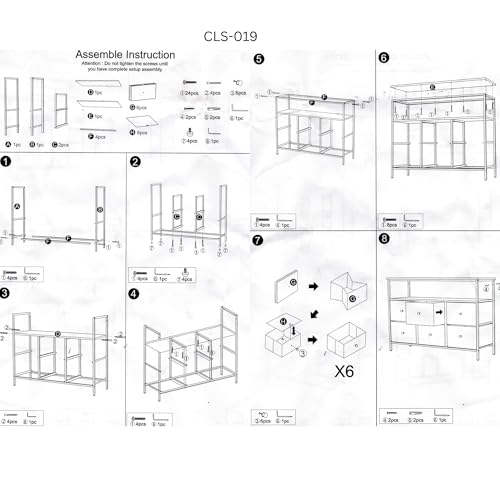 Image of HOME ELEMENTS Fabric Chest of Floral Printed Glossy 6 Drawers for Bedroom,Clothing Storage Organizer Unit Dresser Chest of Drawers for Living Room Closet Hallway,100x29.8x78cm,Assorted