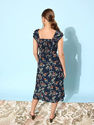 Image of Rare Women's Polyester A-Line Midi Casual Dress
