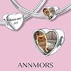 Annmors Love Heart Personnalisé Photo Charme Bracelets Et Colliers En Argent Sterling 925 Images PersonnaliséEs Femmes Coeur Perles Bijoux (Love My Pet) #1