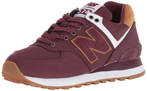 New Balance Women's 574 V2 Backpack Sneaker, burgundy/orange, 6.5 B US