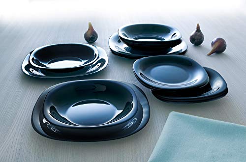 Luminarc Arc International Carine Dinner Plate (Set Of 6), 10.25", Black #TOP1