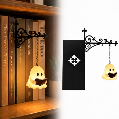 BYXIWA Nook Light Bookshelf Lamp, Ghost