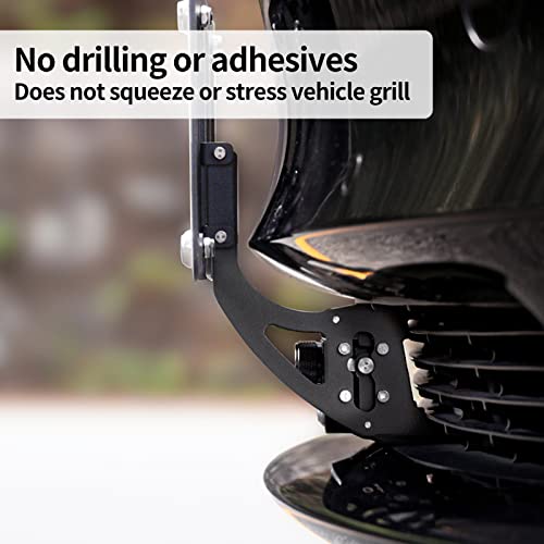 No Drill Front License Plate Holder For Tesla Model Y, Toolless Install With Anti-Theft Features, No Adhesives Aluminum License Plate Bracket Mounting Kit (Model Y 2020-2023) #TOP1