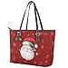 Coldinair Santa Claus Christmas Shoulder Handbag Purse for Women,Leather Shoulder Bag Tote Hobo Bags Handle Satchel Bags for Ladies