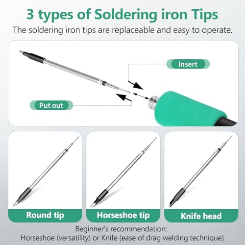 diymore USB-C Soldering Iron Kit, Wireless Soldering Iron Pen, 3 Speed Adjustable Temperature 180℃-450℃, Rechargeable Portable,with 3 Soldering Points for Welding Repair DIY Projects 2 diymore USB-C Soldering Iron Kit, Wireless Soldering Iron Pen, 3 Speed Adjustable Temperature 180℃-450℃, Rechargeable Portable,with 3 Soldering Points for Welding Repair DIY Projects - Image 2