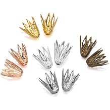 100Pcs / lot 8x10 mm Hollow Out Flower Shape Pendant Beads Caps Cone Filigree End Bead Cap for DIY Earring Necklace Jewelry Making Useful and Fashion,Beading Supplies,Beading and Jewelry Making