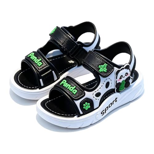 Zonkacen Boy's Fashion Cartoon Open Toe Non Slip Summer Sandals for Outdoor Walking Running Sport Beach Aqua Wading Trekking School Holiday Black 12 Little Kid