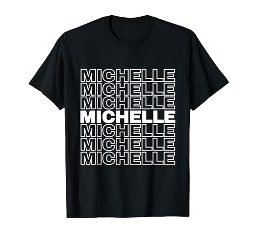 I Love Michelle Retro Patrón Personalizado Nombre Camiseta