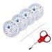 Produktbild Lnvision 4 Spule 0.8mm Elastisch Schmuckfaden Gummifaden Transparent Faden und Perlennadeln Schere für Perlenschmuck Armbänder Basteln