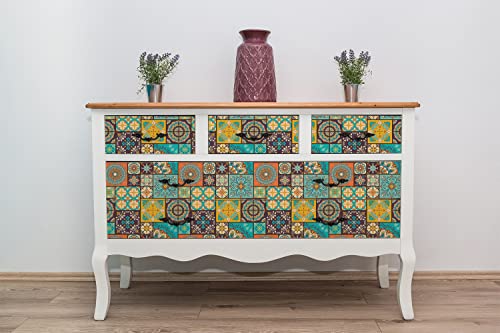 Feuille collante sur la commode pour masquer les rayures de meuble - 5