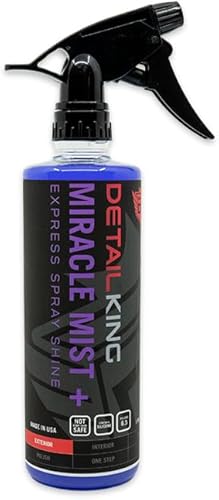 Detail King Miracle Mist+ - Cera en aerosol para limpieza de automóviles sin agua, limpiador de ventanas de automóvil, seguro en todas las