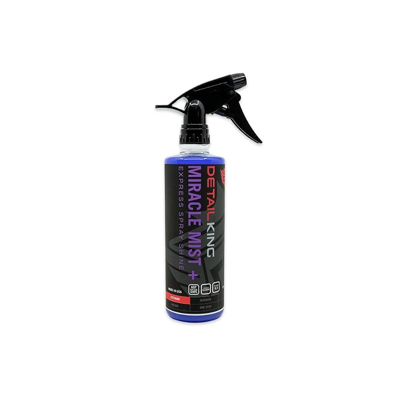 Spray de limpeza automotiva sem água Detail King Miracle Mist+ para pintura, vidros e acabamento externo, frasco de 480 mL