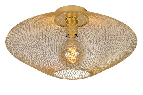 LUCIDE MESH Plafonnier Ø 45 cm, éclairage tamisé pour plafonds bas
