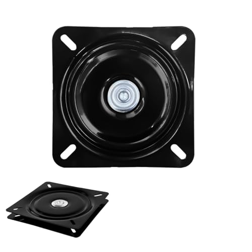Swivel Plate Lazy Susan Turntable Bearings Steel Rotating Bearing Swivel Plate Heavy Duty Bar Square Boat Seat Swivel for Serving Trays Kitchen Cabinet Craft Project (6 Inch)