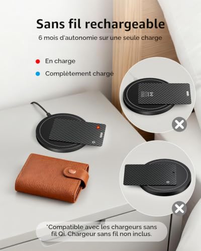 Pohicoo Air Traceur Carte Tag Rechargeable, Wallet Tracker Card Lot de 2 – vue 6