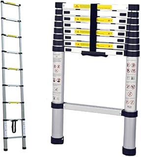telescopic ladder 2.9m 3.2m 3.8m extendable collapsible step UK portable ladders (2.9m 9.5ft)