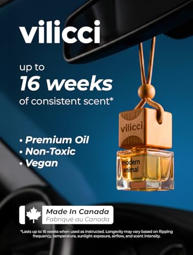 Image of Vilicci Car Air Freshener | Luxurious Auto Perfume | Premium Hanging Air Freshener | Long Lasting Fragrance for Auto and Home | 1 Bottle of Car Scent (4 Count (Pack of 1), Gift Set)