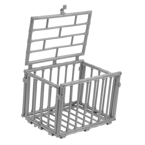 PEPLAYTAL Miniatura Jaula Plástica Resistente para Decoración DIY Accesorio para Animales Pequeños y Juguetes Casa