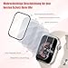 Cable Leader Schutzfolie für Panzerglas für Apple Watch Series 7/8/9(45mm), 2 Stück Kratzfest Schutzglas, Wasserdicht, Sensitive Touch, Keine Blasen, HD Klarsicht Apple Watch 45mm Displayschutzfolie