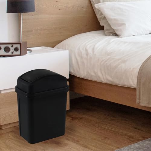 Cubo de basura de plástico de 7 litros con tapa bloquea olores 6