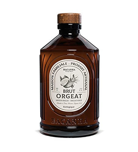 Bacanha Sirop Brut de Orgeat Bio 400 ml - Bio Orgeat Sirup aus Frankreich mit Bio Rohrzucker