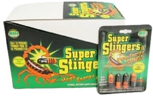 SUPER STINGERS HERBAL ENERGY STING 4 Caps Each ( 24 in a Pack )
