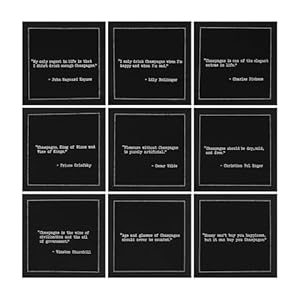 Five Star Napkins Champagne Quotes, Black Cotton Cocktail Napkins, Beverage Napkins, Bar Napkins, Cloth Napkins, Party Napkins, Events, Holidays, Weddings, Bdays, Disposable, 4.5" x 4.5"- (50x) Five Star Napkins Champagne Quotes Black Cotton Cocktail Napkins Beverage Napkins Bar Napkins Cloth Napkins Party Napkins Events Holidays Weddings Bdays Disposable 45 x 45 50x