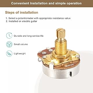 sourcing map Audio Taper Potentiomètre B500K 3 broches 1/4″ de diamètre pour guitare électrique basse - Les Beatles, Paul McCartney, John Lennon, RIngo Starr, George Harrison sourcing map Audio Taper Potentiomètre B500K 3 broches 1/4" de diamètre pour guitare électrique basse – Image 4