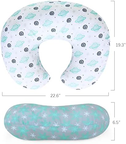 Boppy Yastık için Emzirme Yastığı Kılıfları Fermuarlı Kılıflı 2'li Paket Güvenli Ultra Yumuşak ve Nefes Alabilir Emzirme/Konumlandırma Kılıfı Erkek Çocuk/Kız Bebek için - Görsel 6
