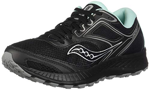 Saucony Women's VERSAFOAM Cohesion TR12 Trail Running Shoe, Black/Teal, 9 M US
