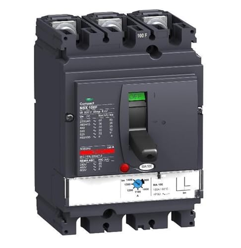 Disjoncteur tripolaire 50A pour armoire électrique triphasée