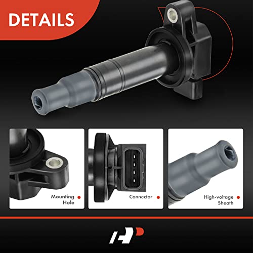 A-Premium Ignition Coil Pack Set Of 4 Compatible With Toyota Yaris 2006-2018 Prius 2001-2009 Echo 2000-2005 Scion Xa Xb 2004-2006 L4 1.5L #TOP4