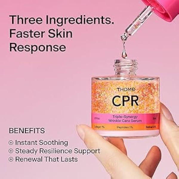 Сыворотка против морщин CPR - THOM e - тройная синергия, коллаген 1%, пептиды 7%, ретинол 0,1%, 30 мл - Сделано в Корее