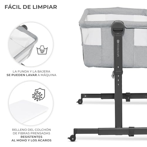 Variante de Kinderkraft cuna colecho Neste UP 2 Gris Cloro