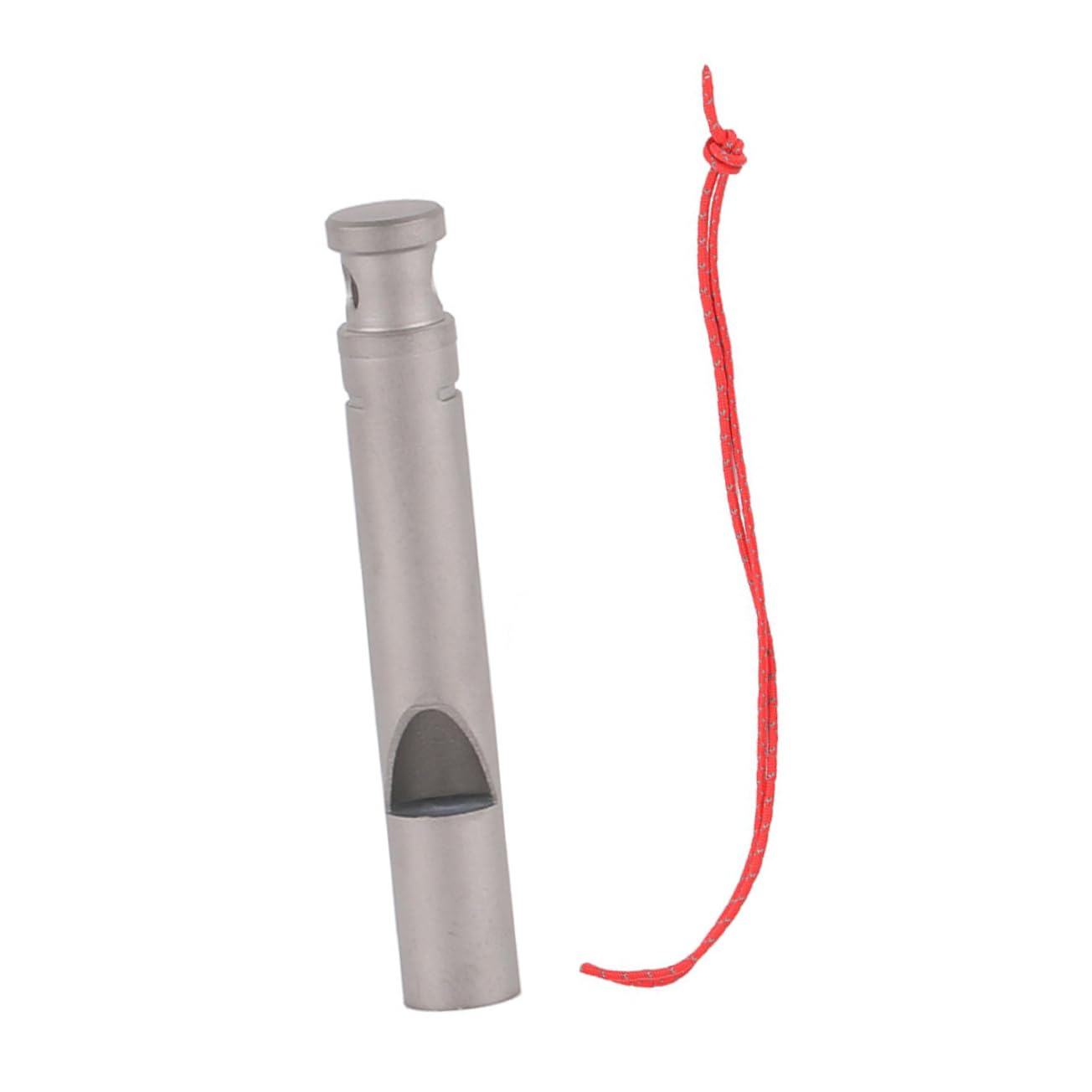 HEMOTON Silbato De Titanio Silbato De Emergencia Fiesta Silbar Senderismo Silbatos con Cordón Supervivencia Deportes y Aire Silbato Deportivo con Cordón Silbato De Campamento Silver