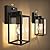 Dusk to Dawn Outdoor Light Fixtures, 2-Pack Sensor Porch Lights, Waterproof Exterior Wall Sconce Lighting Lamp, Waterproof Wall Lantern for House, Doorway, Garage (Black)