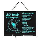Rechargable 20 Inch LCD Writing Tablet, Reusable Drawing Board, Extra-Large Message Board, Doodle Board for Kids Boys Girls Ages 3-12 Years Old, Electronic Drawing Pad for Kids Birthday Gift (Black)