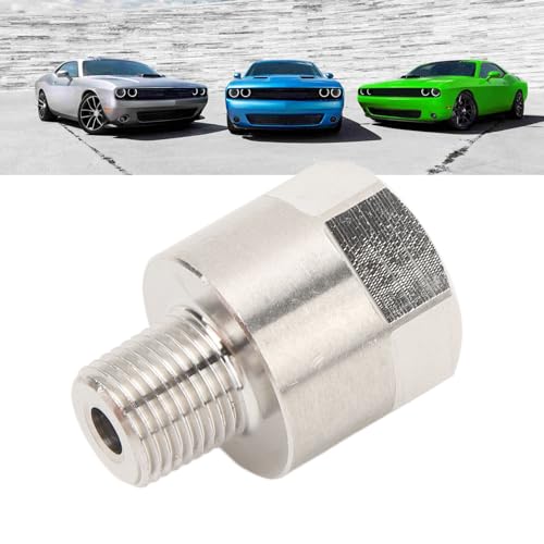 Aramox Öldruckmesser-Adapter, 1/8 Zoll NPT-Stecker auf M10 x 1,0-Buchse, Edelstahl, Passend für Öl-/Kraftstoff-/Wasserdruck-/Temperaturmesser