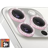 Zevytop カメラレンズプロテクター iPhone 16 Pro/iPhone 16 Pro Max用 個別強化ガラスカメラレンズプロテクター 取り付けトレイ付き iPhone 16 Pro/16 Pro Max用 ダイヤモンドピンク