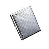 Hochwertiges Zigarettenetui aus Edelstahl, ultradünne tragbare Zigarettenschachteln, for 20 Zigaretten (Größe: 3,7" ×,2" 0,7") Reibungslose Bedienung