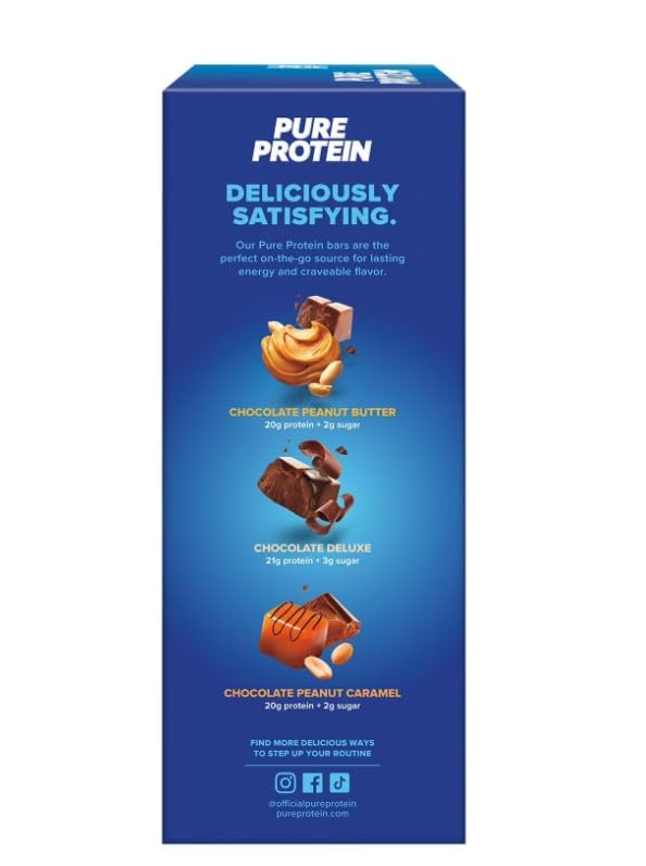 Pure~Proteins Bar, Nutrient Rich Snacks with High Protein for Energy Support, Minimal Sugar, Gluten-Free, Variety Pack 20g Protein, BULK ~ (23 Pack) ~ (1 Pack - Mix).