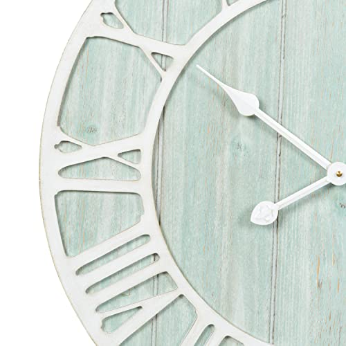 La Crosse Clock 404-4060 23.5" Coastal Extra-Large Decorative Quartz Wall Clock #TOP1