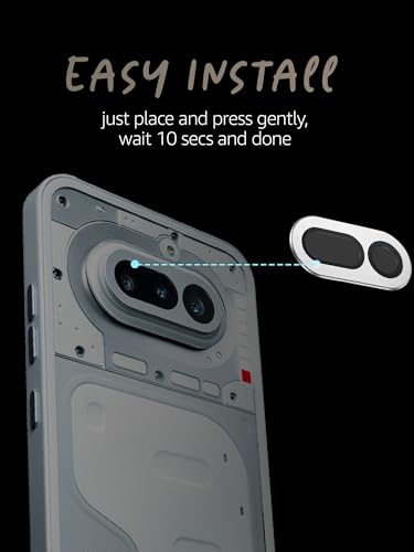 Image of Lensarmor Camera Lens Protector for Nothing Phone 4a 5G / Nothing Phone (4a), Silver Ring, HD Clear Camera Lens Guard, Scratch Resistant Rear Lens Protector, Case Friendly