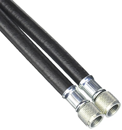 Yellow Jacket 19448 Ammonia Charging Hose 3/8" Straight Flare Both Ends, 48", Black
