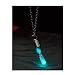 Produktbild NWQEWDG Leuchtende Halskette Sanduhr Gliederkette Anhänger Halsketten Ketten Sanduhr Kette Halskette Sanduhr Halskette Glas Anhänger Halskette Silber Kette Glowing Schmuck