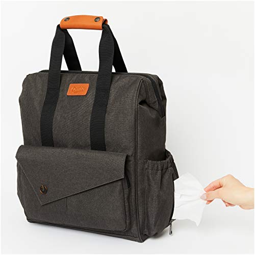 Baby Wickelrucksack | Wickeltasche mit Wickelunterlage | Wasserabweisend | Der große Reise-Rucksack für Mamas | 12 Fächer ca. 28 Liter | Ihr
