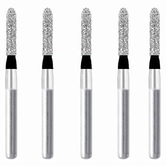 137.20EC1, Cylindrical, Hemispherical End, 2 mm Dia, Extra Coarse Grit Diamond Bur, 5 per Pack